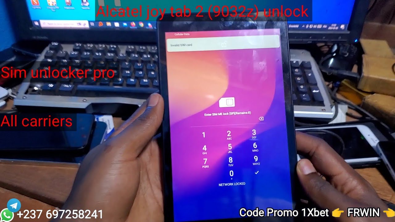 Débloquer le réseau des tablettes Alcatel joy tab 2. 9032W, 9032Z unlock with Sim unlocker pro