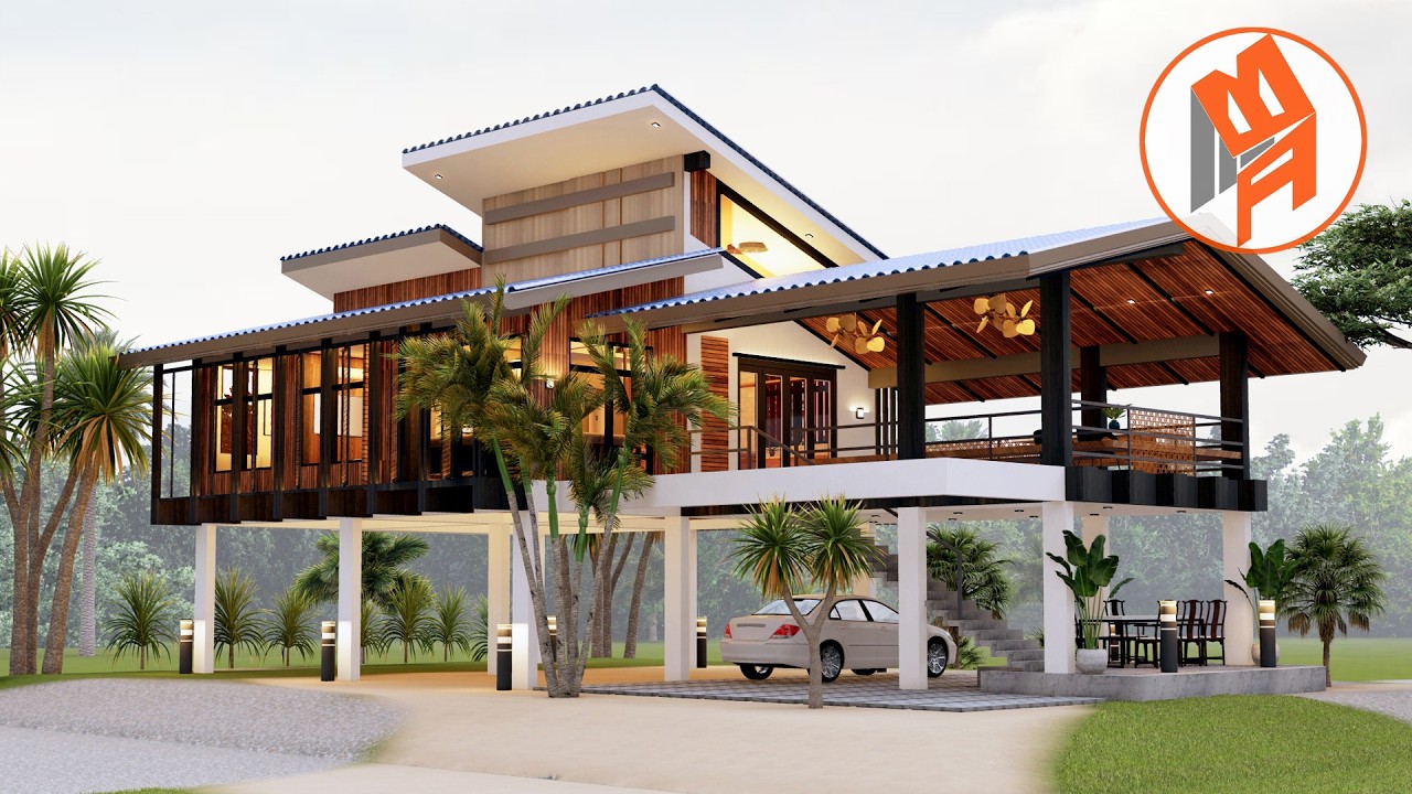 Simple House Design 3-Bedroom|Modern Bahay Kubo |8x18 Meters | H00349