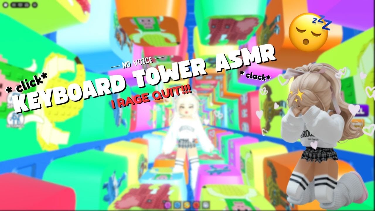 I RAGE QUIT!! | Brainrot Keyboard Tower but it's ASMR.. 😴 | Roblox ASMR