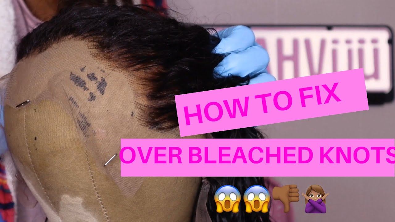 How To FIX Over Bleached knots|Frontal