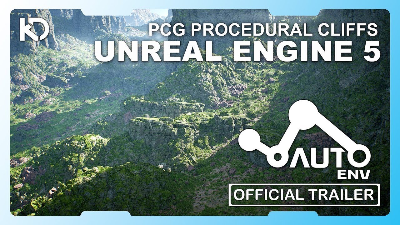 AutoEnv Procedural Rock Cliffs - Trailer - Unreal Engine 5 #unrealengine #pcgaming #gamedev #pcg