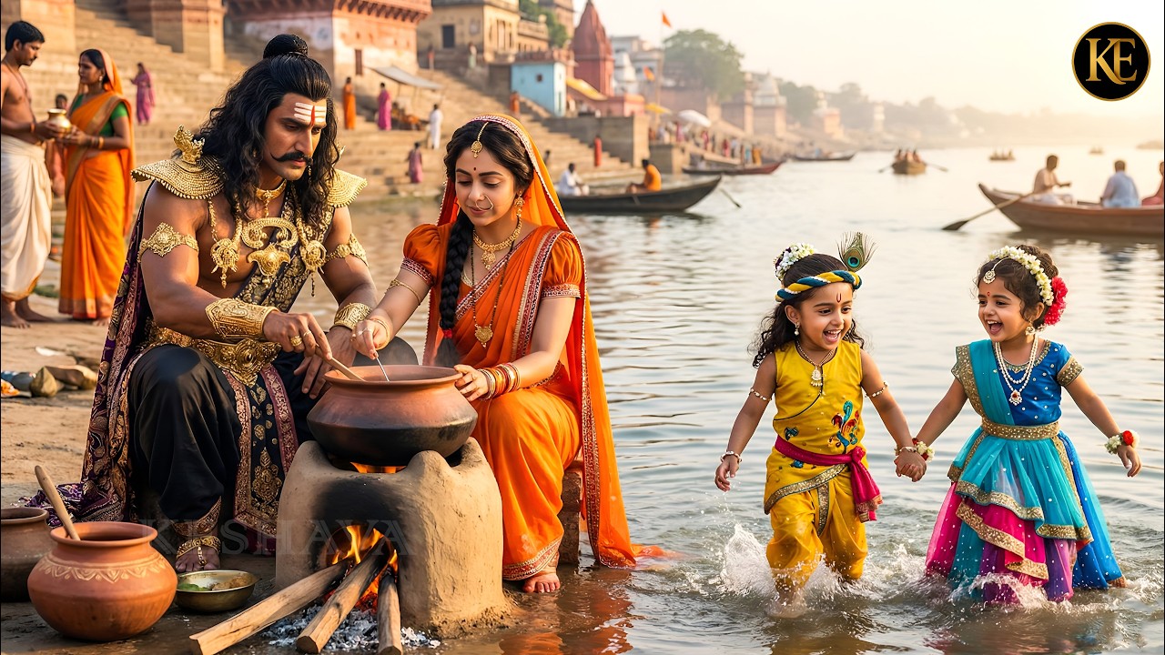 कंस ने मैया के साथ बैठकर गंगा नदी किनारे बनाया स्वादिष्ट खाना || मैया यशोदा का नंदलाला ||  YMKN