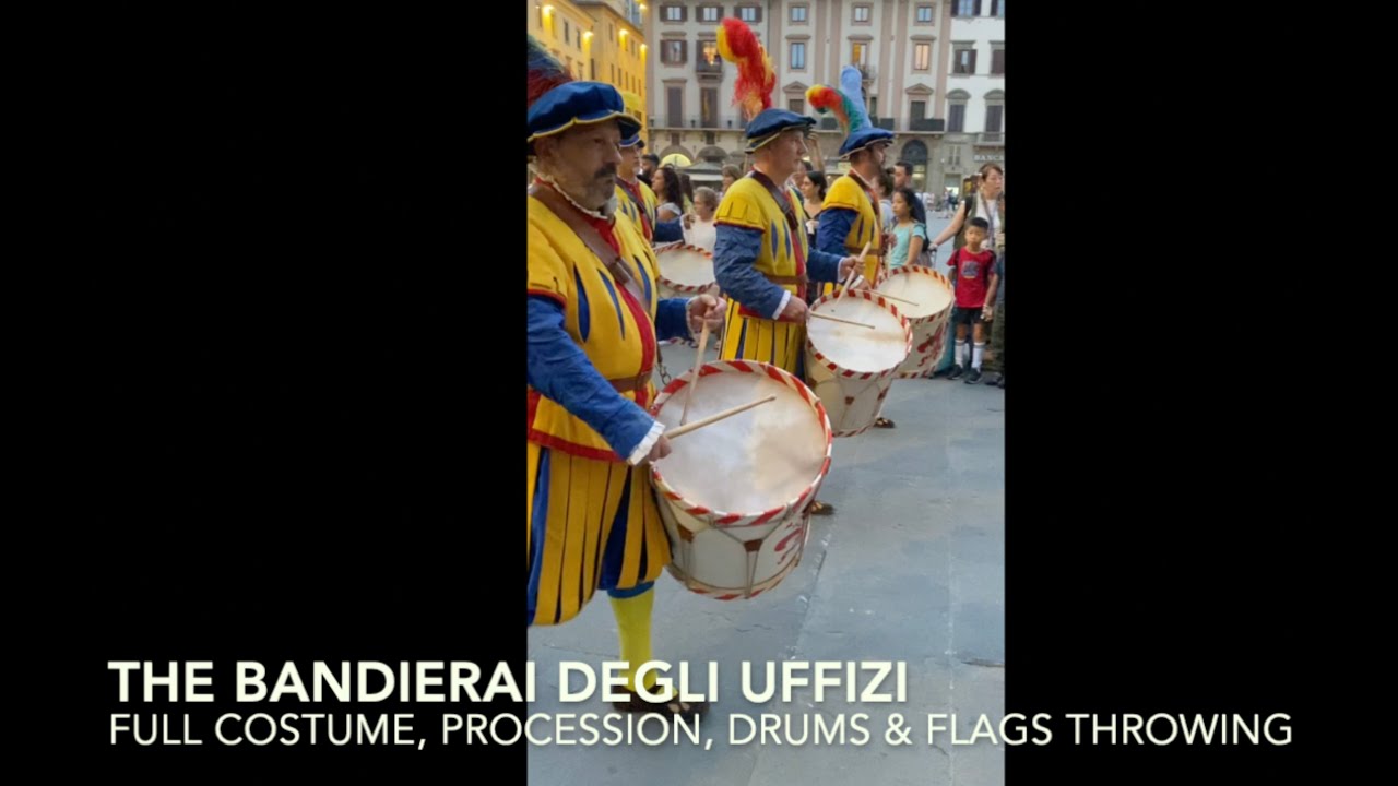Florence, Italy - Drums & Flag throwing by the Bandierai degli Uffizi.