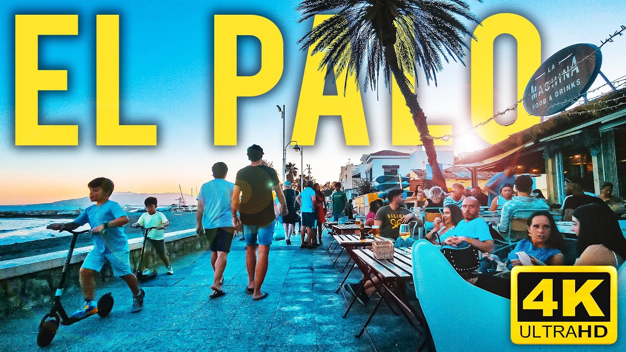 El Palo Málaga Paseo por la pueblo y playa, España, verano
