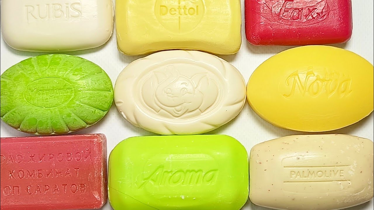 2x cutting dry soap. ASMR. No talking