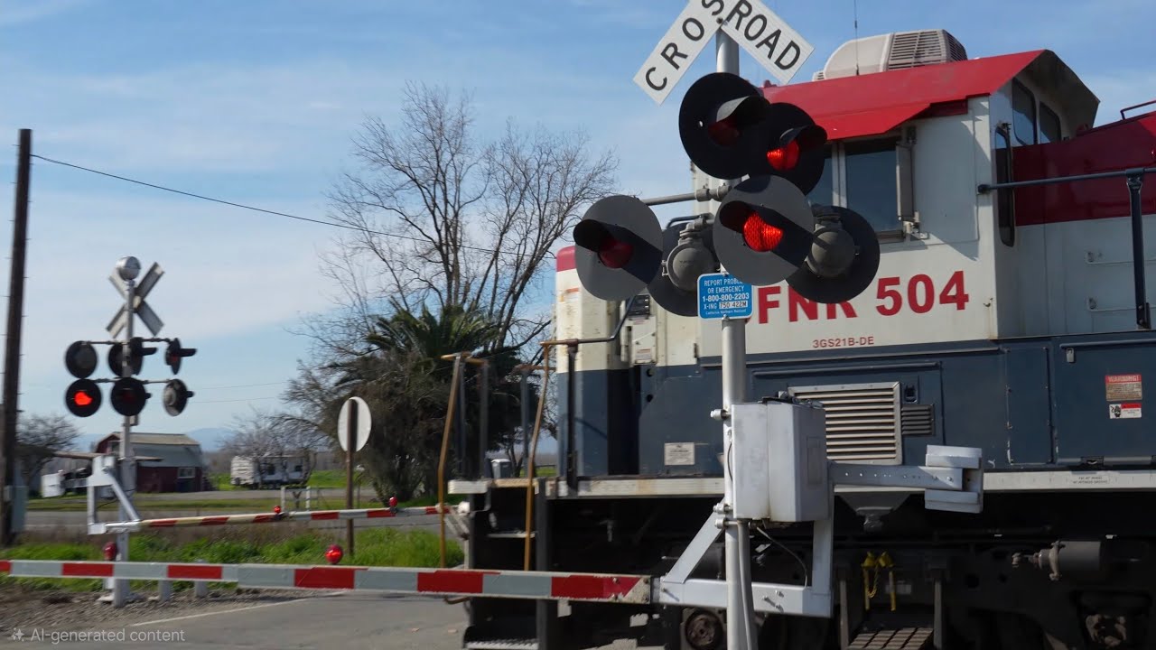 CFNR 504 Corning Flyer Switching | Delevan Rd. Railroad Crossing, Maxwell CA | Part 1