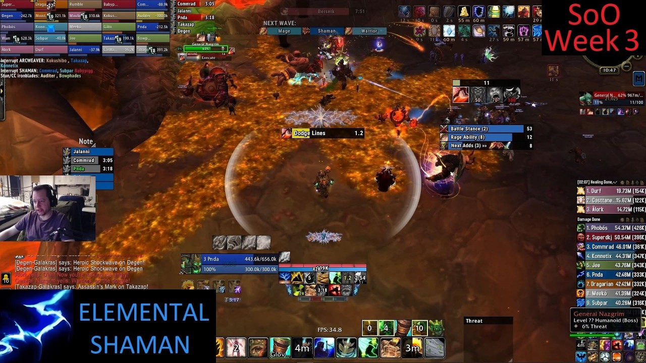 Siege of Orgrimmar 25 man - Ele Shaman PoV - Week 3 MoP Phase 5 - 6-18-26