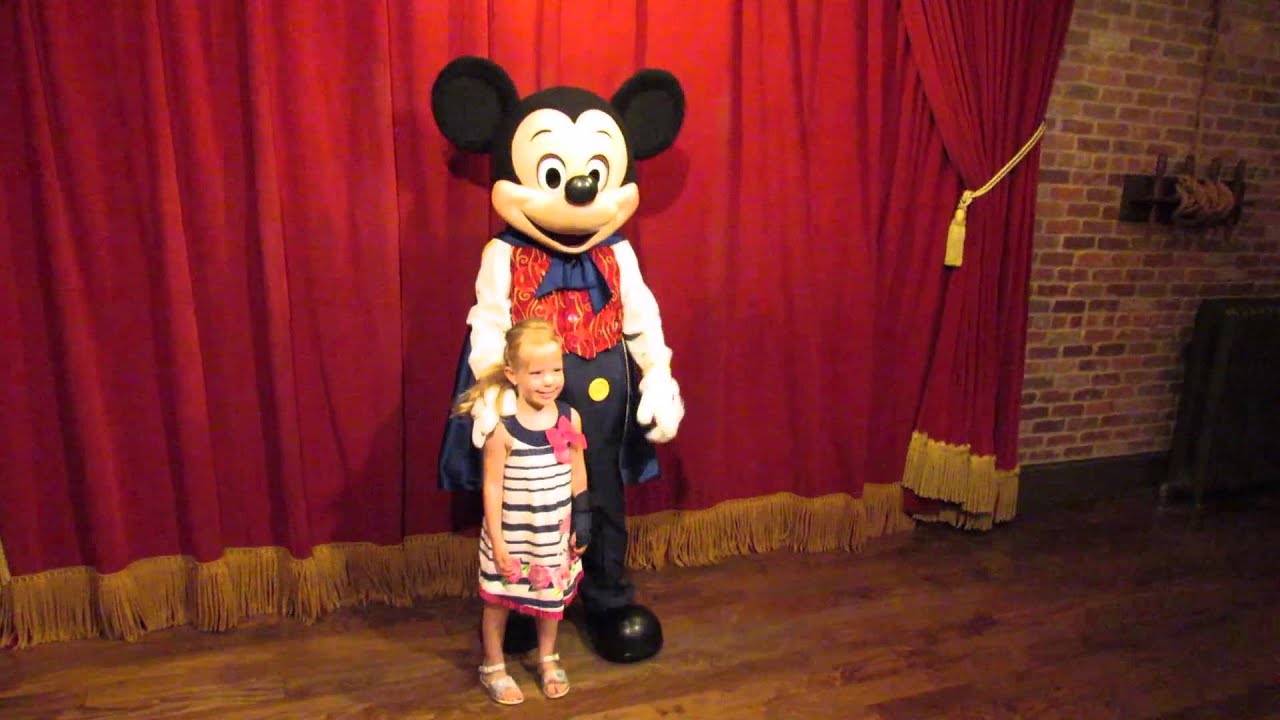 Doing a Dance and a Magic Card Trick with the talking Mickey Mouse