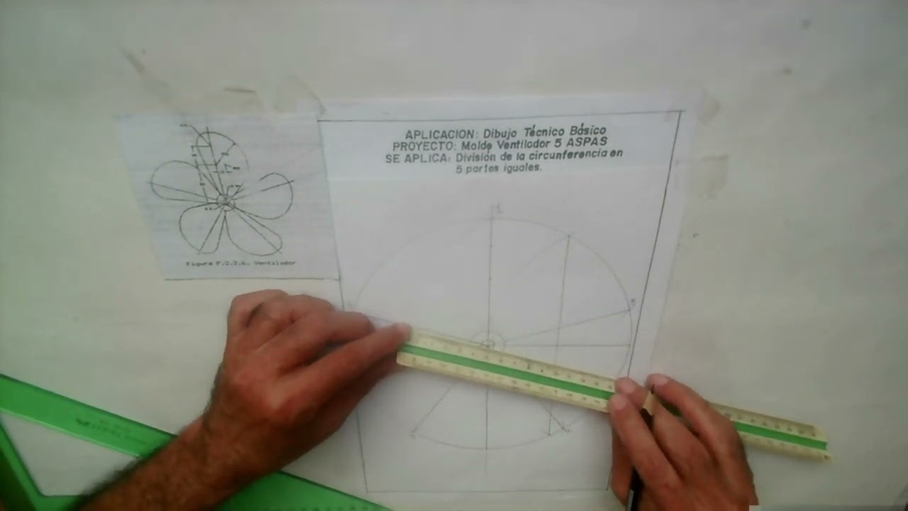 DIBUJO TECNICO MECANICO - VENTILADOR A 5 ASPAS