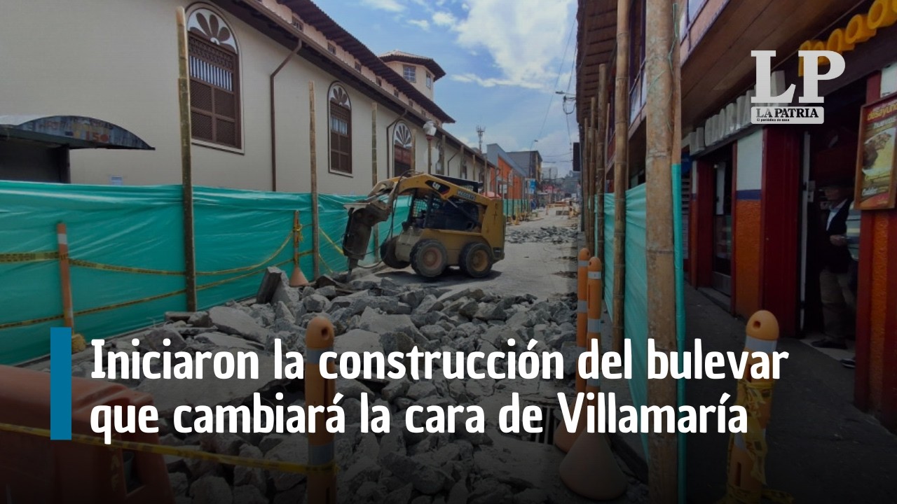 En Villamaría iniciaron la construcción del bulevar que cambiará la cara del municipio