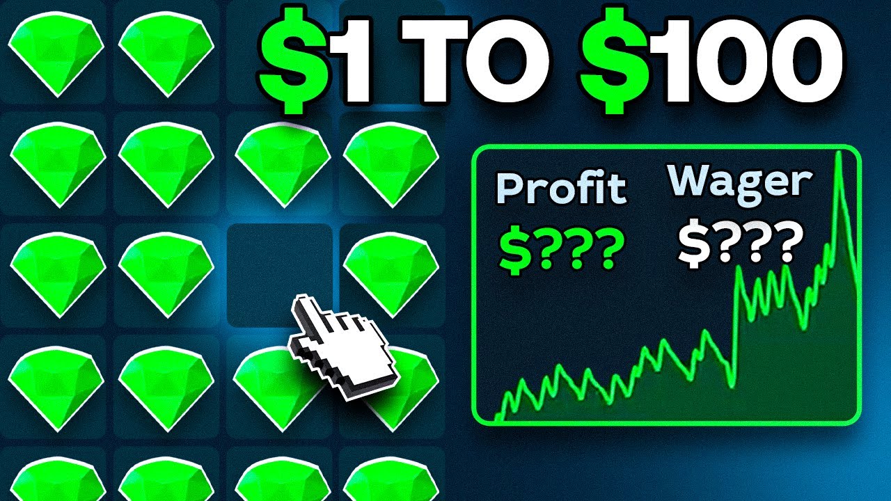 1$ To 100$ Using The BEST Stake Mines Strategies!