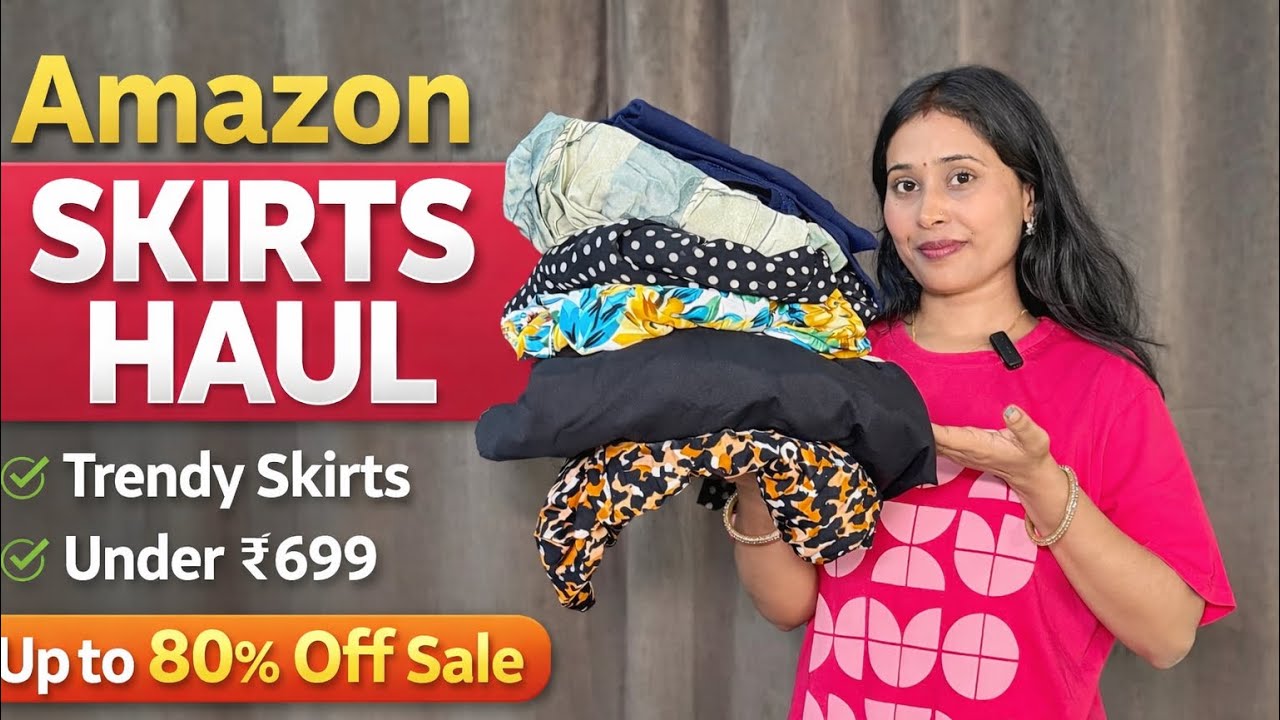 Amazon Skirts Haul Under ₹699 😍 | Trendy Skirts Try On | Up to 80% Off Sale