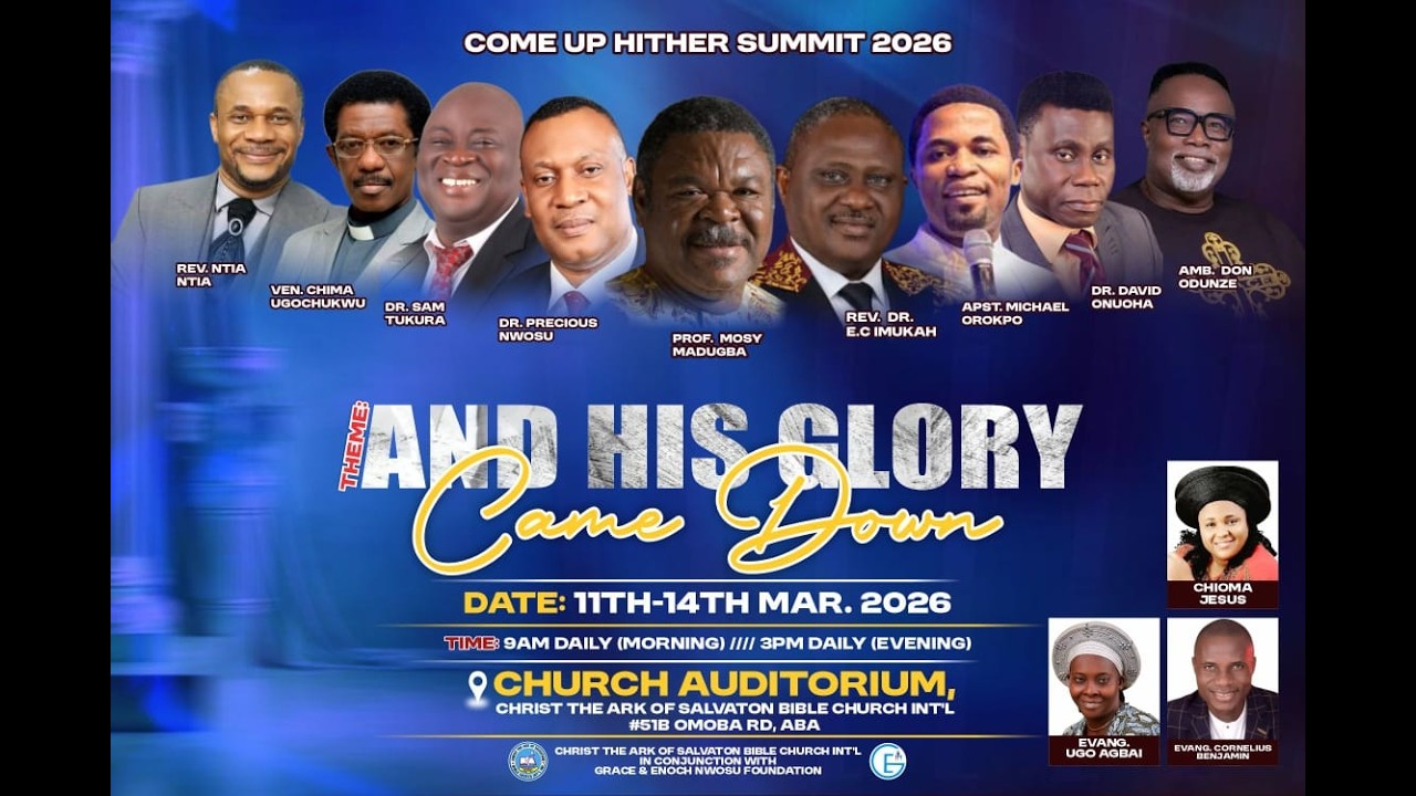 AND HIS GLORY CAME DOWN || PROF. MOSY MADUGBA || CHRIST THE ARK OF SALVATION BIBLE CHURCH