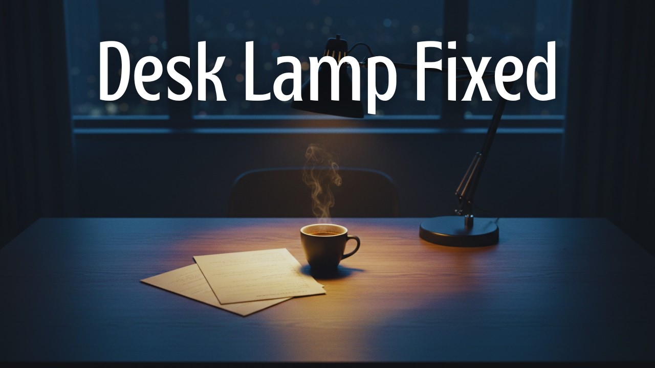 Night Work Session: Desk Lamp and Paper