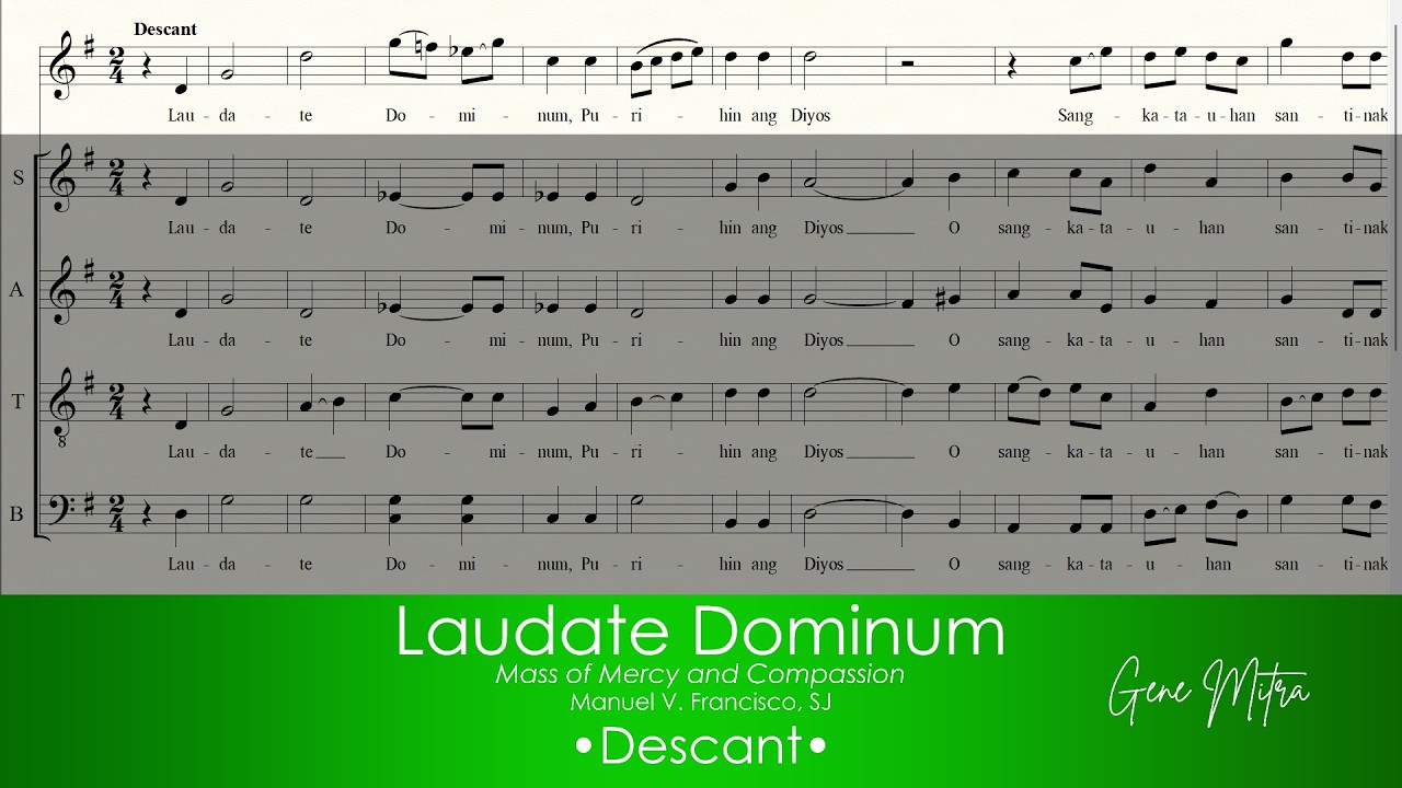 Laudate Dominum | Mass of Mercy and Compassion | Manuel V. Francisco, SJ • Descant