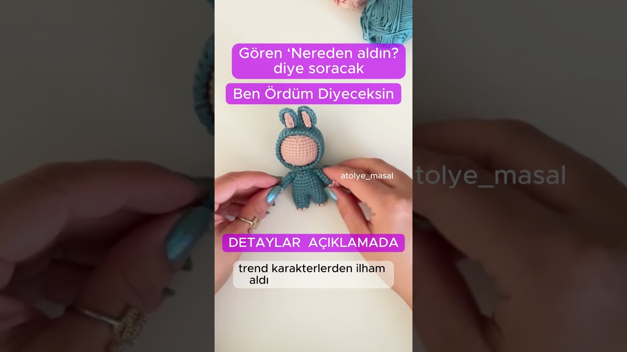 G&ouml;ren &ldquo;Nereden Aldın?&rdquo; Diyecek! 🥰 Amigurumi Labubiş Anahtarlık Nasıl Yapılır? Video Yayında!