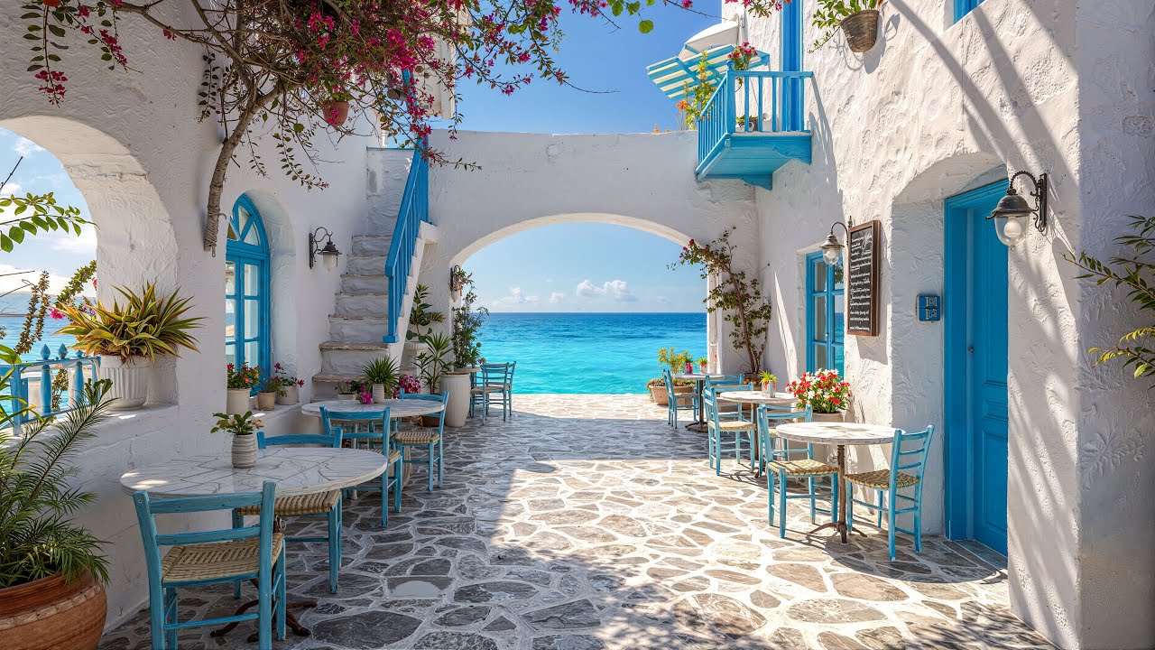Beach Café Bossa Nova - Smooth Coffee Jazz Guitar & Ocean Waves for a Relaxing Tropical Getaway