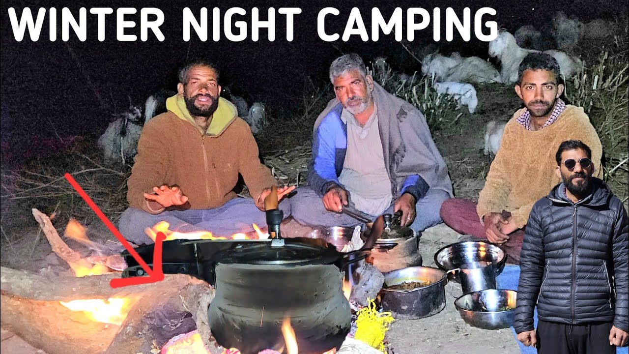 Winter Night Camping With Nomadic Shepherd's In EXTREME COLD WEATHER OR Dengrous forest. Himachali 
