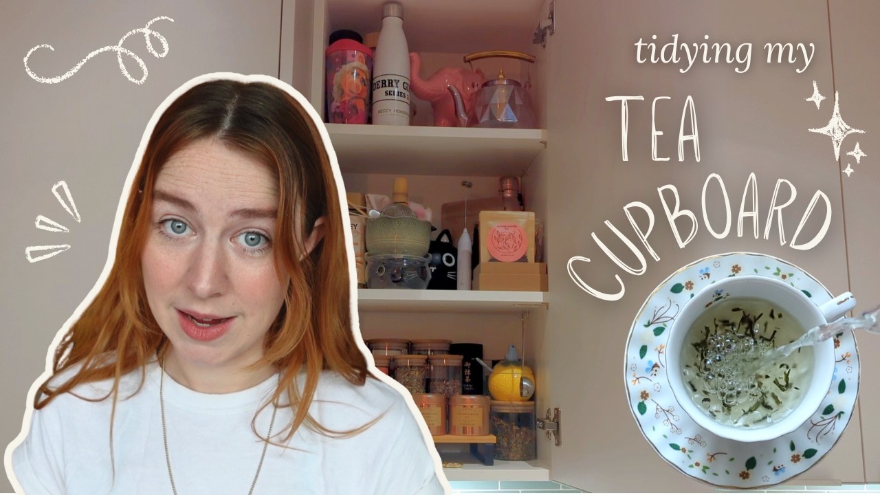 Decluttering🧹 my tea cupboard ~ chatting, cleaning, reorganising & stolen teas 🍵ྀི ₊ ⊹
