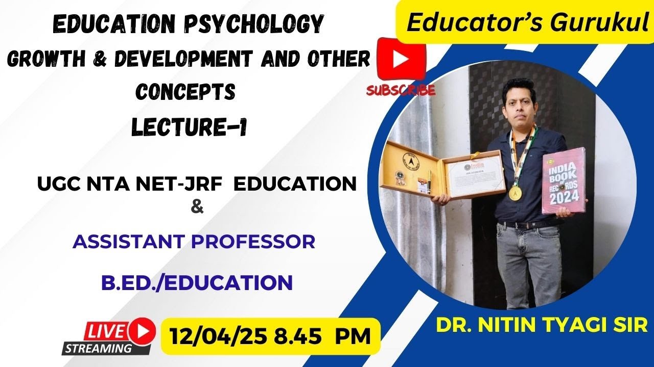 UGC NTA NET EDUCATION & UPHESC ASSISTANT PROFESSOR B.E.D/EDUCATION BY DR. NITIN TYAGI