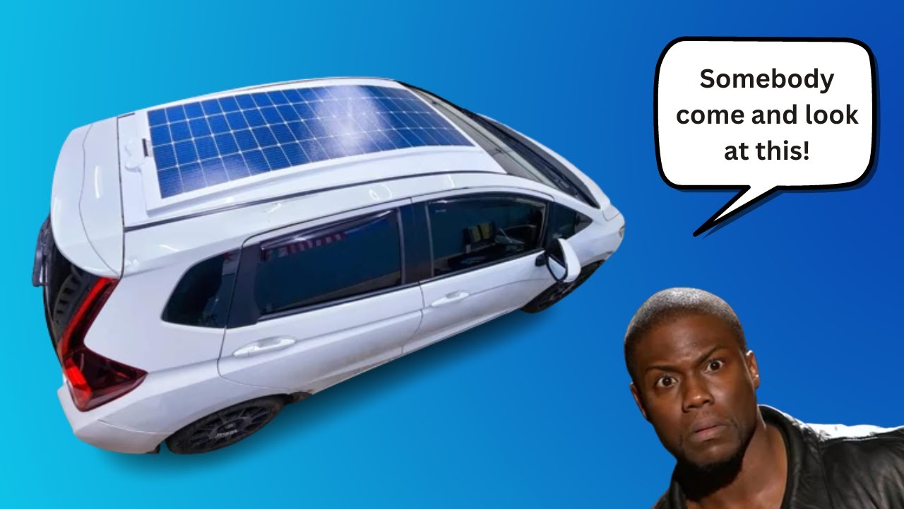 Installing A 200 Watt Flexible Solar Panel Onto The Roof Of My Honda Fit Car Camper! #carcamping