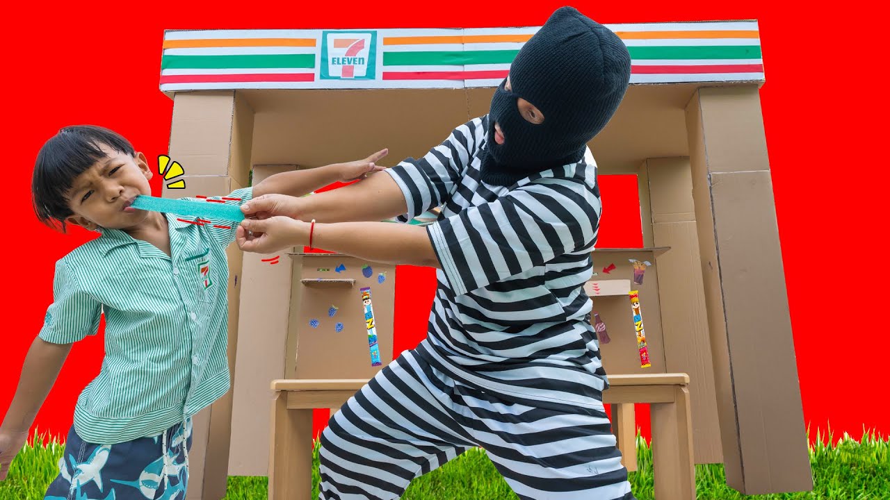 เซเว่นกล่องกระดาษ ตู้กดขนมฟรุตกัมมี่ โจรน่าสงสาร | พี่ปลื้ม