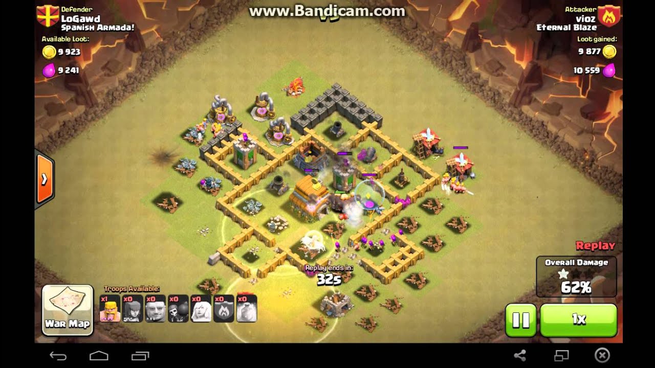 Th7 Attacker vs Th6 Defender Barb, Archer, Giant, Healer