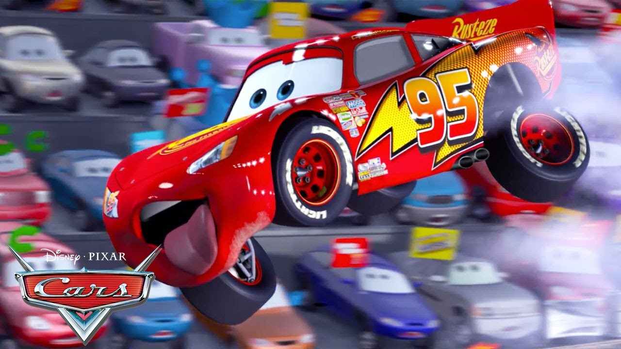 Lightning McQueen All Star Moments | Pixar Cars | @disneyjr