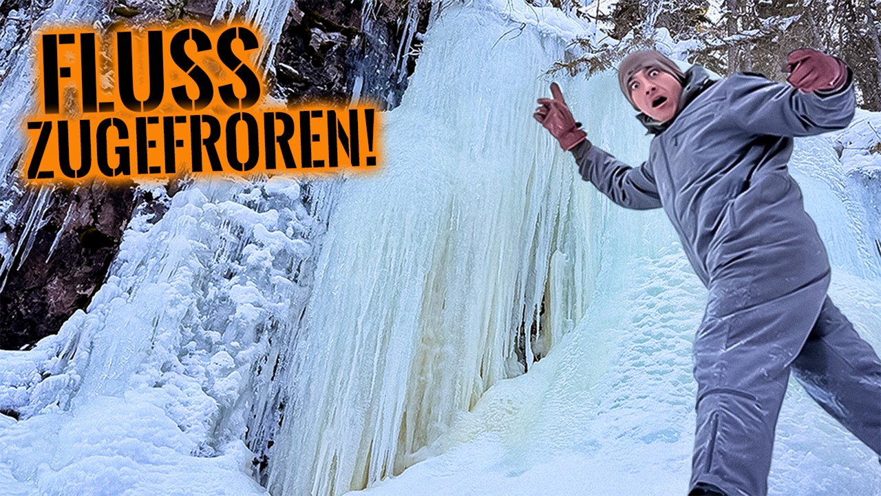 GEFRORENER WASSERFALL?! - Eisige Flusserkundung in SCHWEDEN! | Mattin