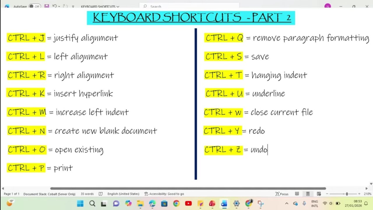 keyboard shortcuts part 2