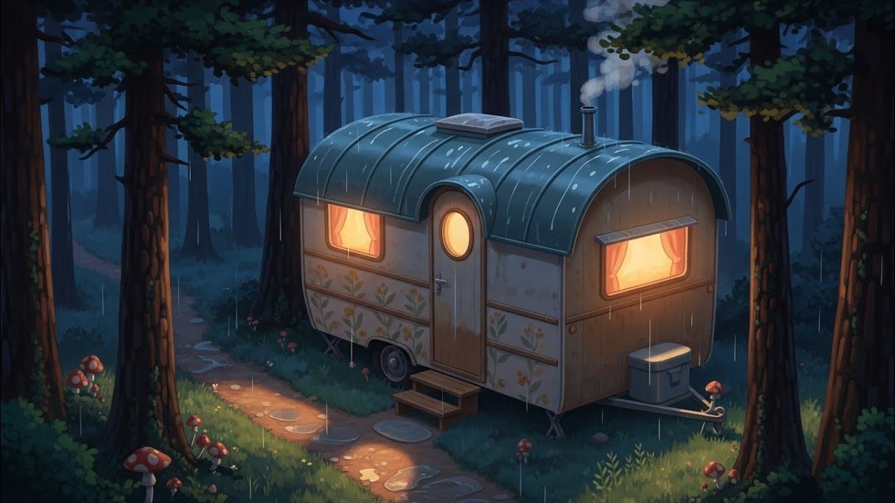 “The Soft Evening Inside the Caravan”🥦🥕