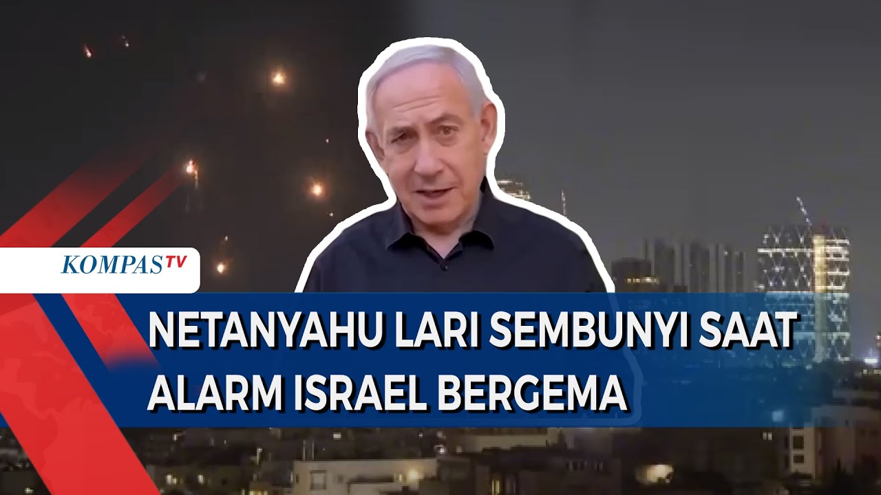 Kala PM Israel Netanyahu Lari Sembunyi ke Tempat Perlindungan saat Iran Serang Israel