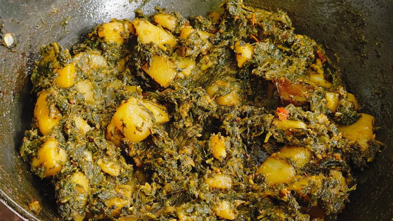 पालक आलू की सब्जी 