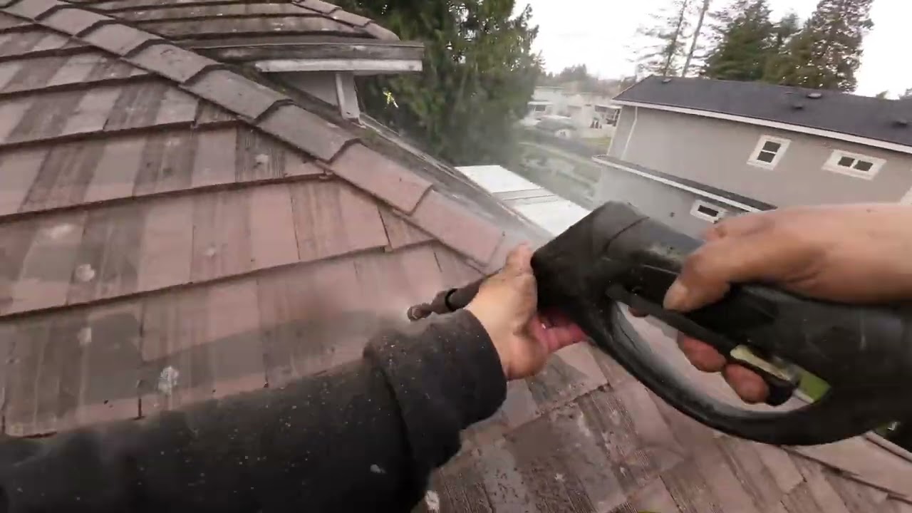 JEMA Roofing TV  #pressure washing #concrete tile roof