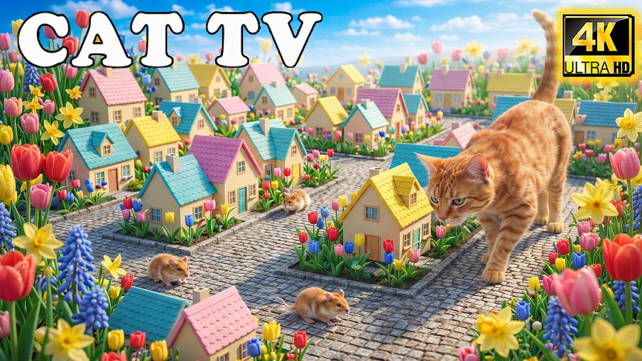 🔴 Cat TV for Cats to Watch 😺 Real Mice Hide, Run & Pop Out | Relaxing Cat Entertainment