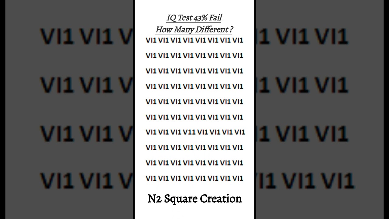 IQ Test 43% FailHow Many Different ?  #iq #iqtest #iqgames #maths #math #riddle #genius #smart #test