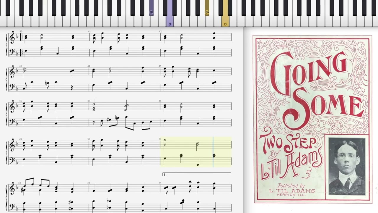 Going Some by L. Til Adams (1906, Ragtime piano)