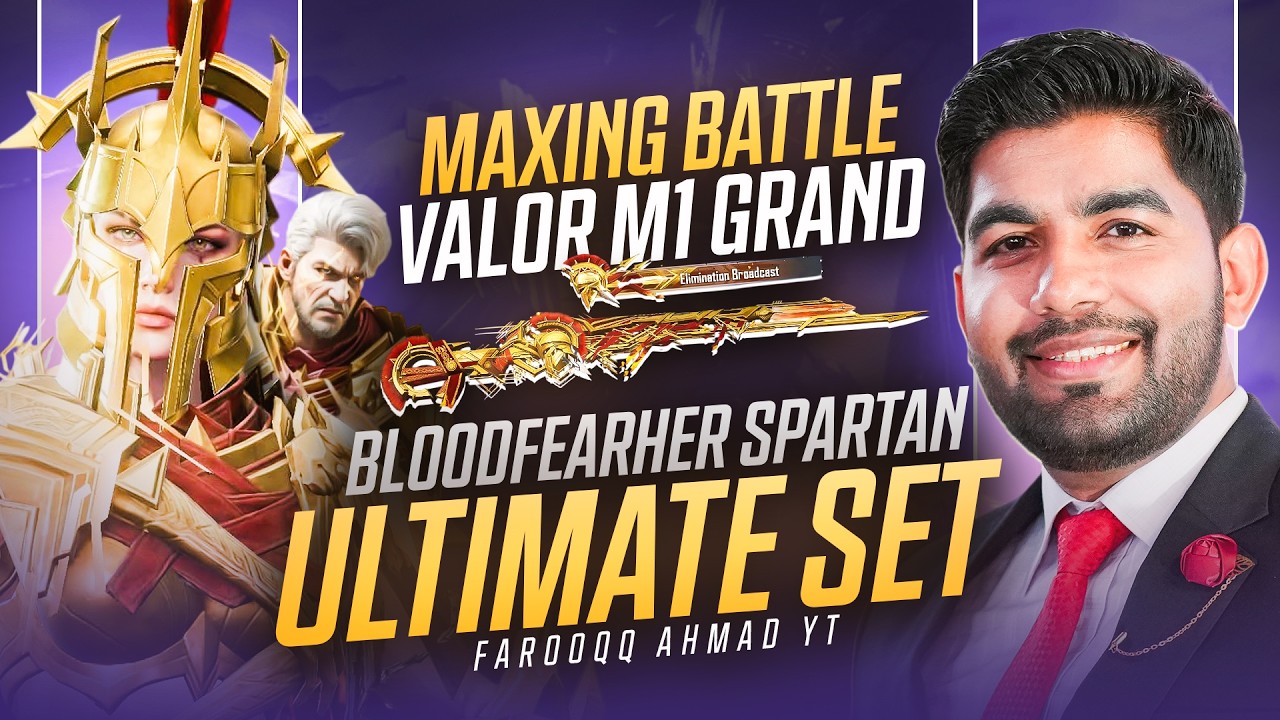 Bloodfearher Spartan Ultimate Set & Maxing M1 Grand | 🔥 PUBG MOBILE 🔥