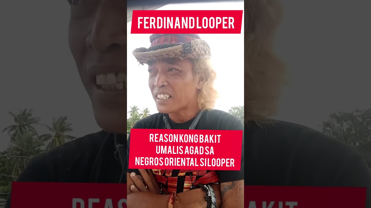 Ferdinand Looper kaya pala sya umalis agad sa Negros Oriental....