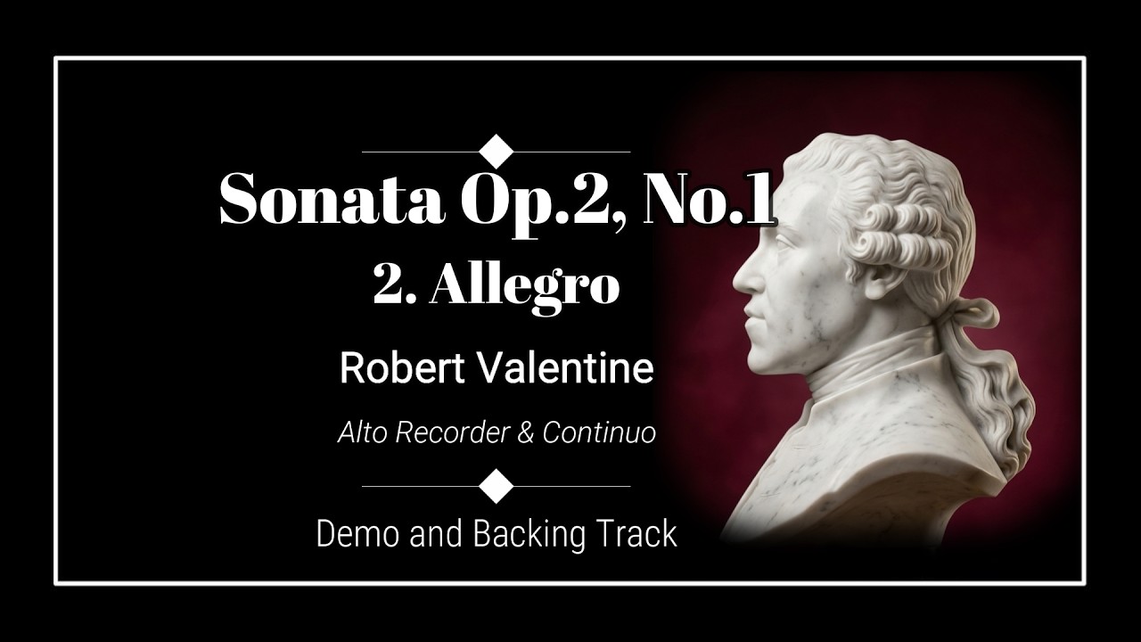 2. Allegro - Sonata in F major Op.2, No.1 - Robert Valentine - Demo and Backing Track