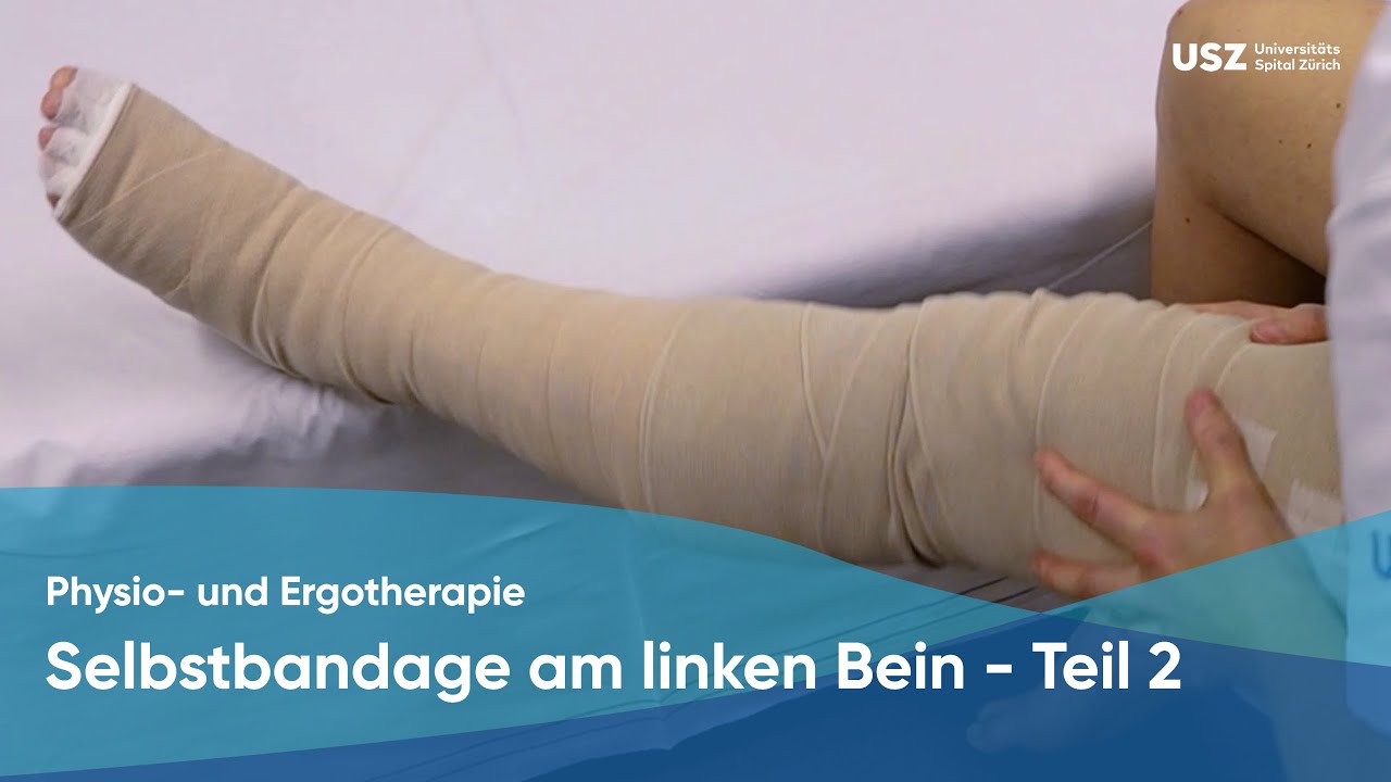 Selbstbandage am linken Bein - Teil 2