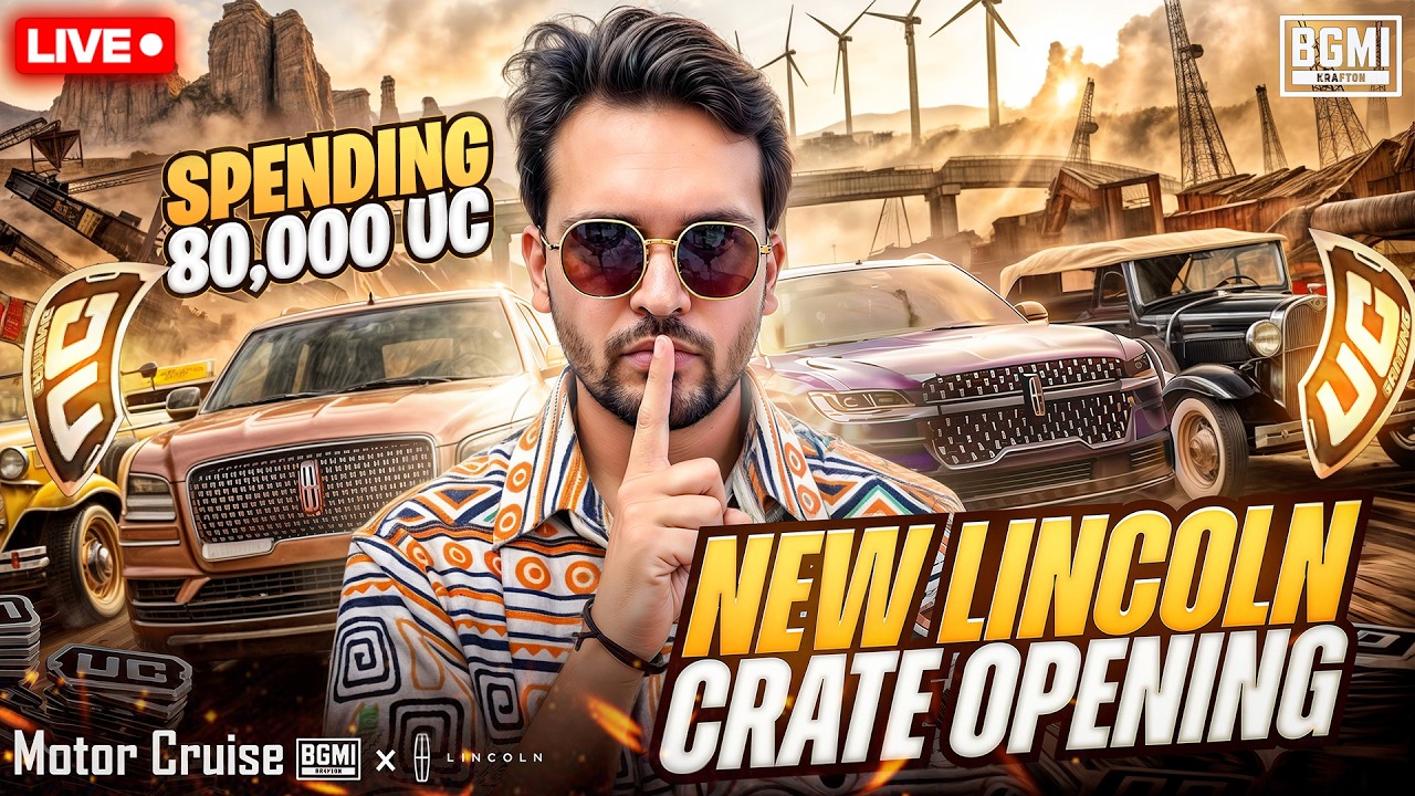 🔥80000 UC NEW CAR CRATE OPENING | BGMI LIVE🔴