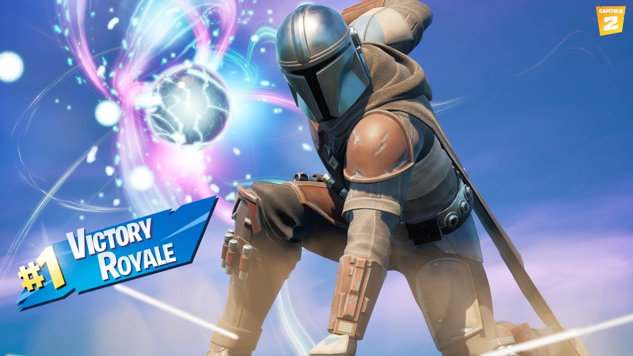 Victoria con la Skin MANDALORIANO Fortnite