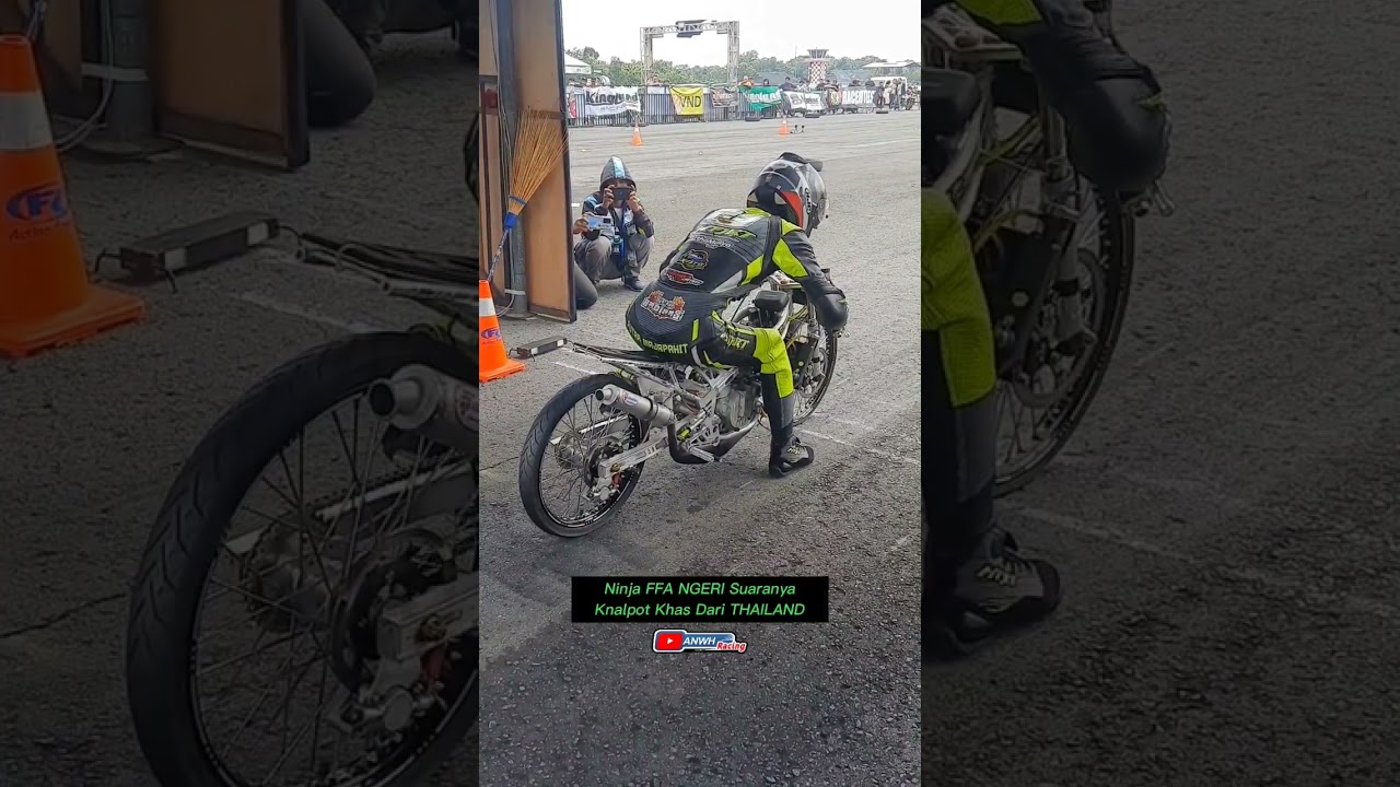 NGERII Suaranya Ninja FFA 402m Pake Knalpot Dari Thailand #ninjaffa #ninjathailand #dragbike