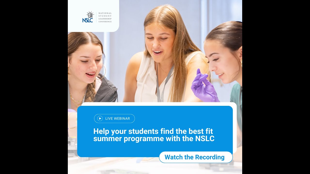 Help your students find the best fit summer programme with the NSLC