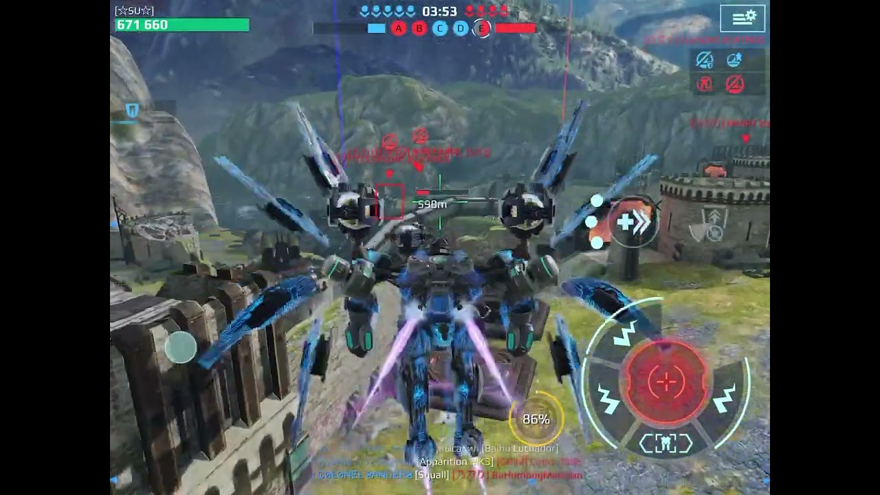 Random Team vs Top clan Bad - Pursuer Spear mk3 #warrobots #shooter #warzonerobots
