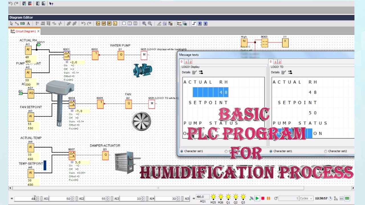 PLC Program for Humidification Process 💧 | Siemens LOGO! Tutorial for HVAC & Building Automation
