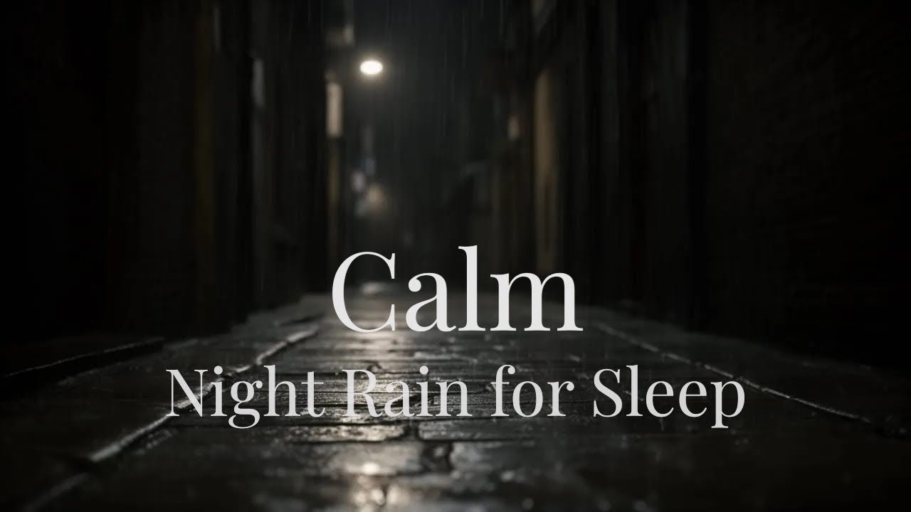 Night Alley Rain for Deep Sleep — Steady Rain Ambience on Wet Stone Streets (3 Hours)