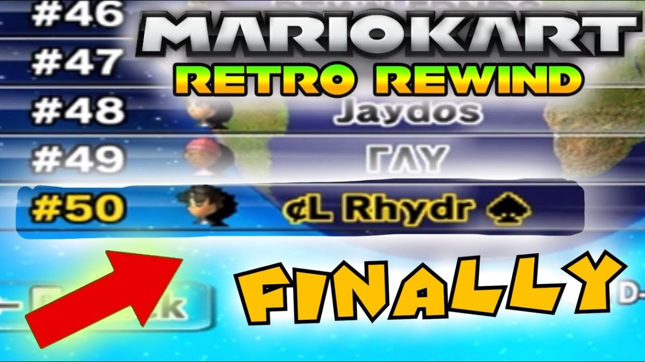 I REACHED Top 50 of Retro Rewind's NEW VR Leaderboard (Mario Kart wii Online Races.)