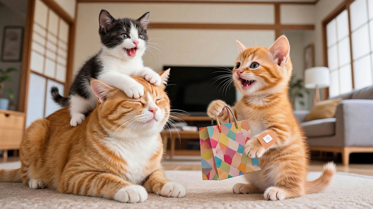 💖🐾 Golden Kitten’s Special Gift for Mom Cat | Heartwarming Story